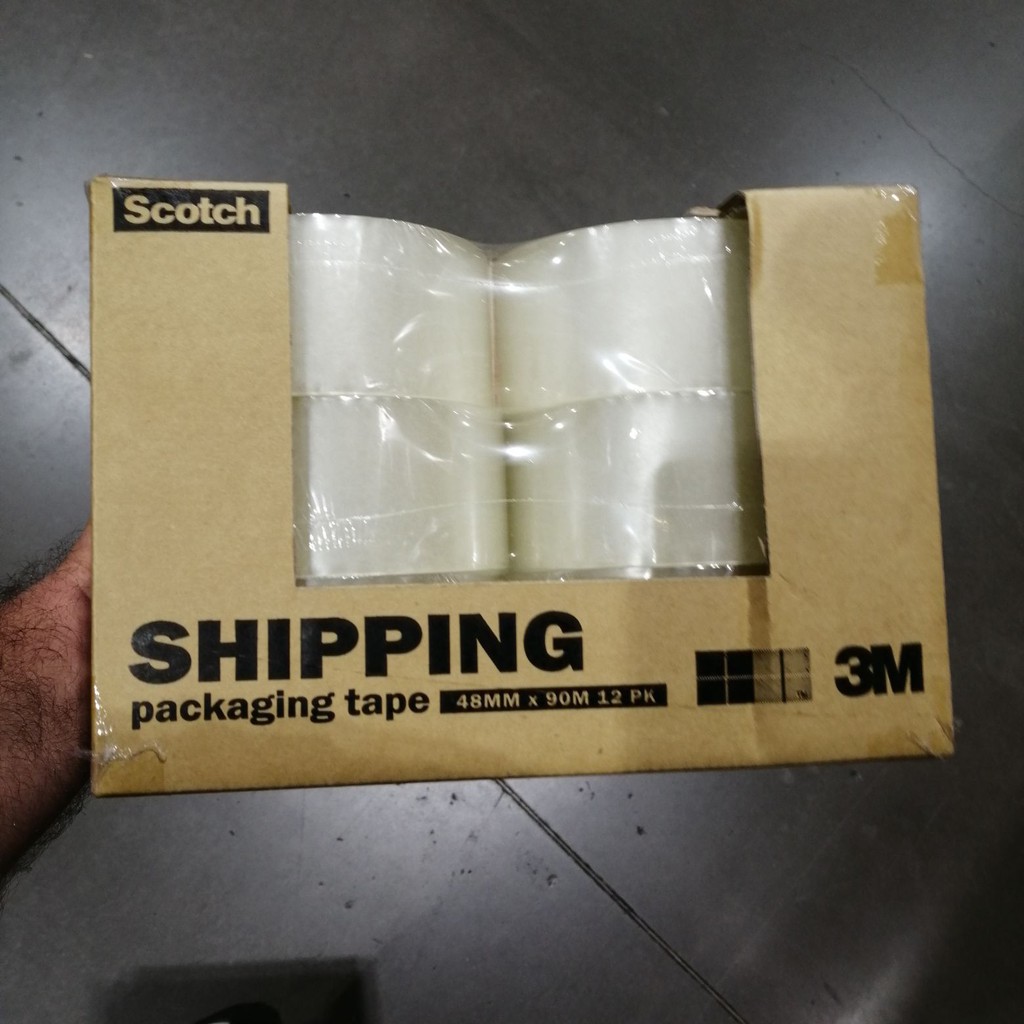 3M Scotch 透明封箱膠帶48mm x 90m x 12卷