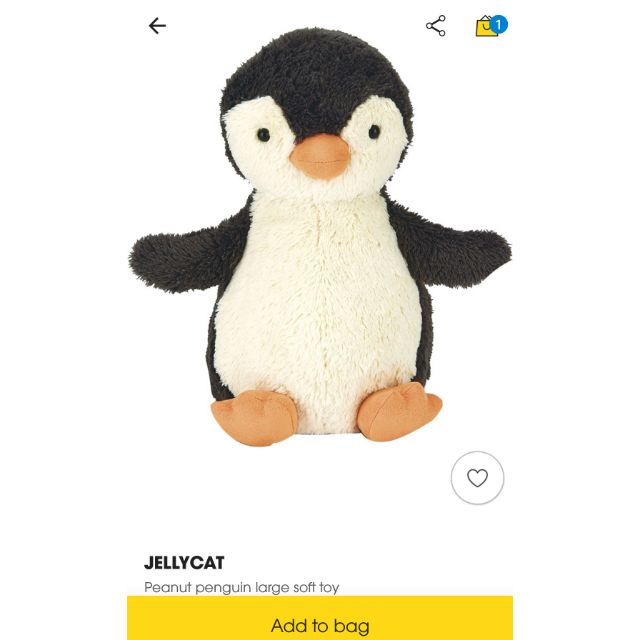 jellycat peanut penguin large