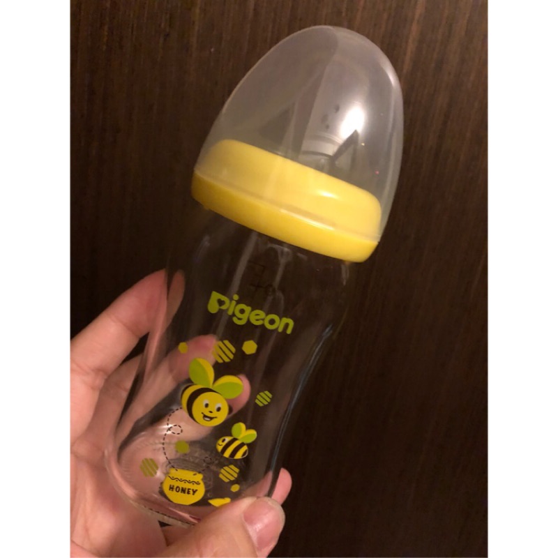 二手 貝親寬口玻璃奶瓶 彩繪蜜蜂款 2018新款-160ml