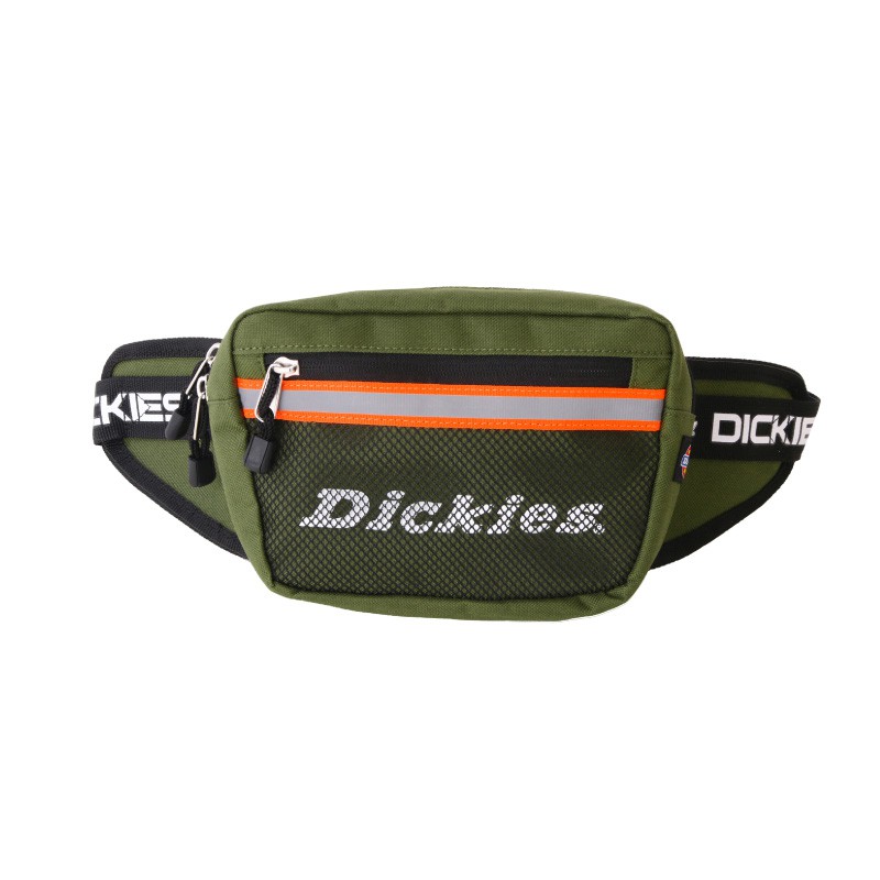 【DICKIES】日本限定 14024200 REFRECTIVE TAPE WAIST BAG 腰包 側背包 (綠)