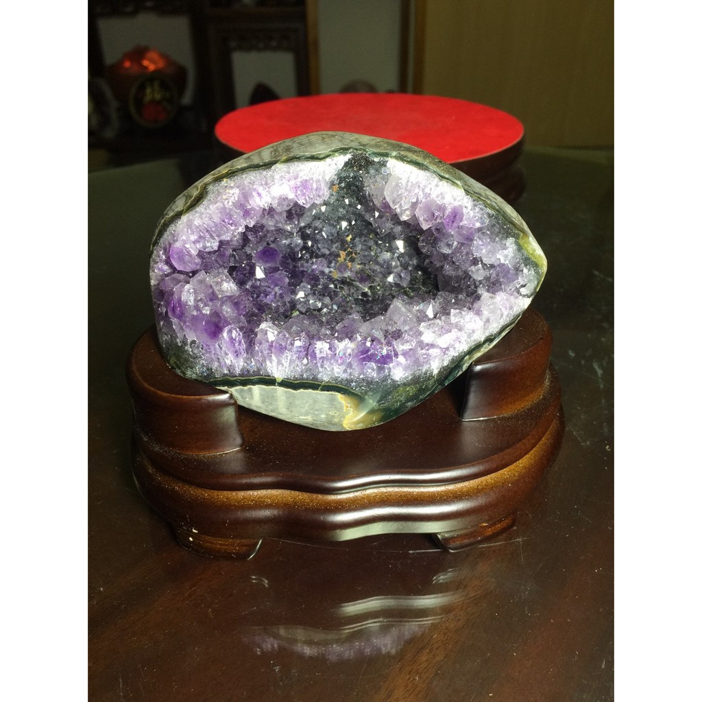 晶洞 烏拉圭 紫晶洞 桌上型 0.7公斤 門檔花 水晶花 二次結晶 巴西 洞深 稀有 避邪  招財 天然 紫水晶