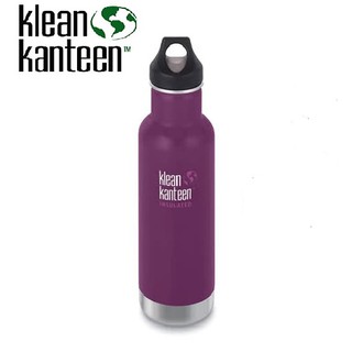 美國Klean Kanteen 20盎司窄口不鏽鋼保溫瓶592ml K20VCPPL 熟李紫 【登山屋】