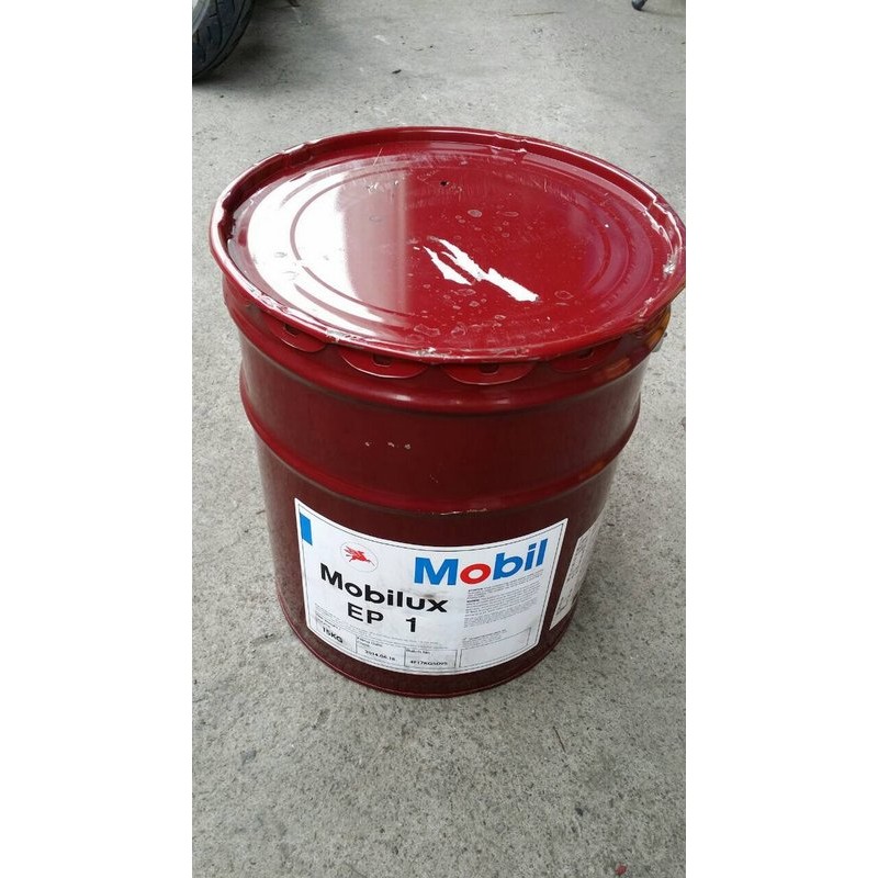 【MOBIL 美孚】Mobilux、EP-1、鋰基耐壓潤滑脂、15 KG/桶裝【軸承、培林-潤滑用】