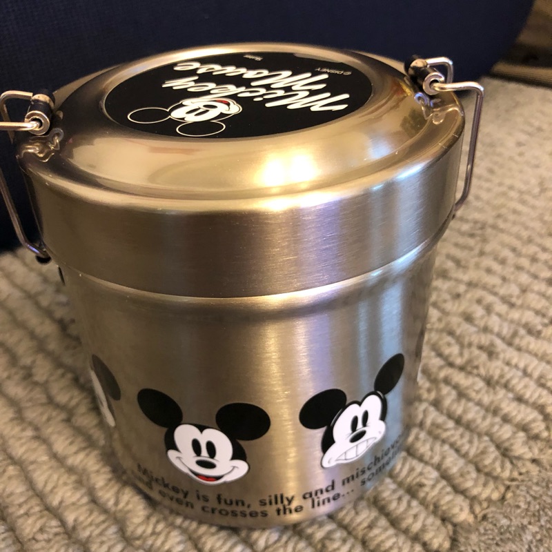 日本迪士尼米奇真空雙層保溫不銹鋼便當盒600ml stainless vacuum lunch box STLB1