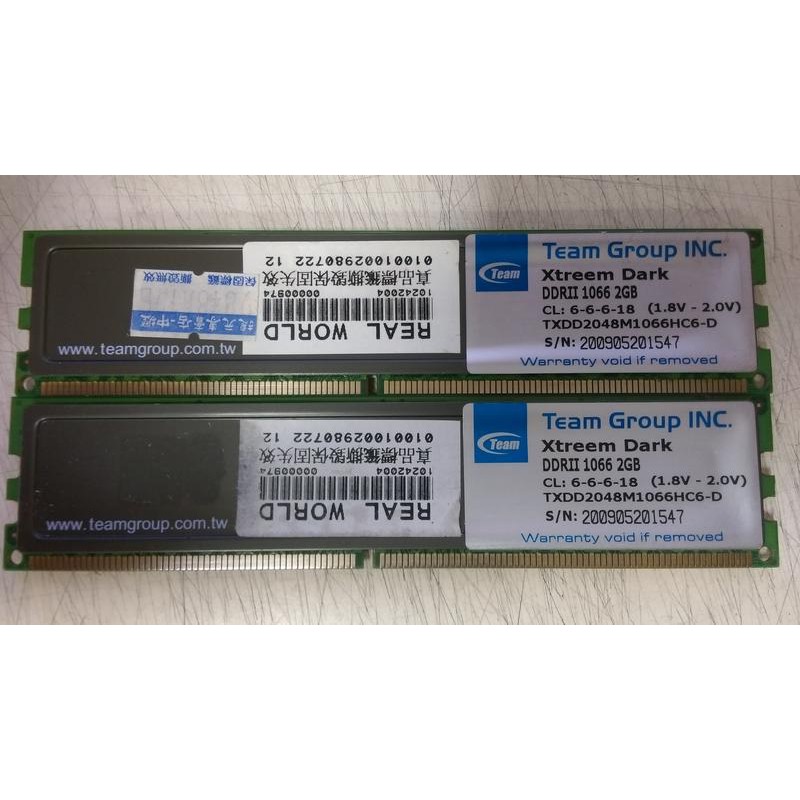 十詮 DDR2 1066 2G*2(一對4G) 超頻記憶體 終保良品 售$400元/一對