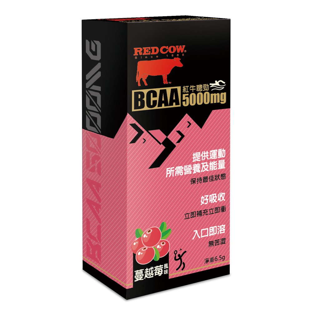 【紅牛】聰勁速溶型BCAA 5000mg-蔓越莓口味(6.5g/包)