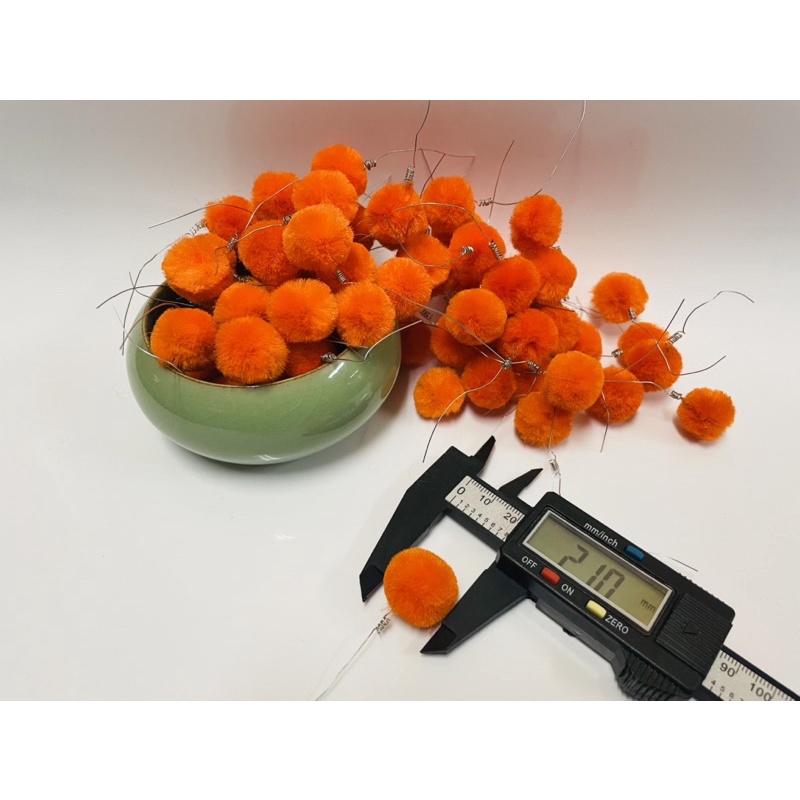 「華誠香業本舖」絨球 橘色 7分 直徑約2.1公分 神明帽 神明衣 手工藝材料