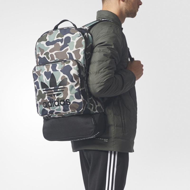 （全新含吊牌+品牌紙袋）Adidas Originals BP Street Camo(BQ6096)迷彩後背包