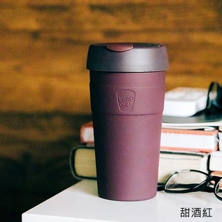 澳洲 KeepCup 雙層真空隨身杯 L (甜酒紅)，454毫升的咖啡杯 環保杯外帶杯16oz，不鏽鋼杯身延續飲品溫度