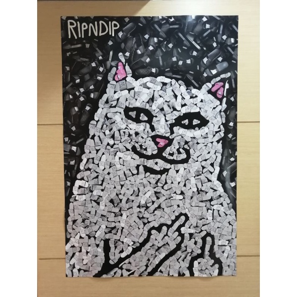 Ripndip 中指貓海報壁紙 蝦皮購物