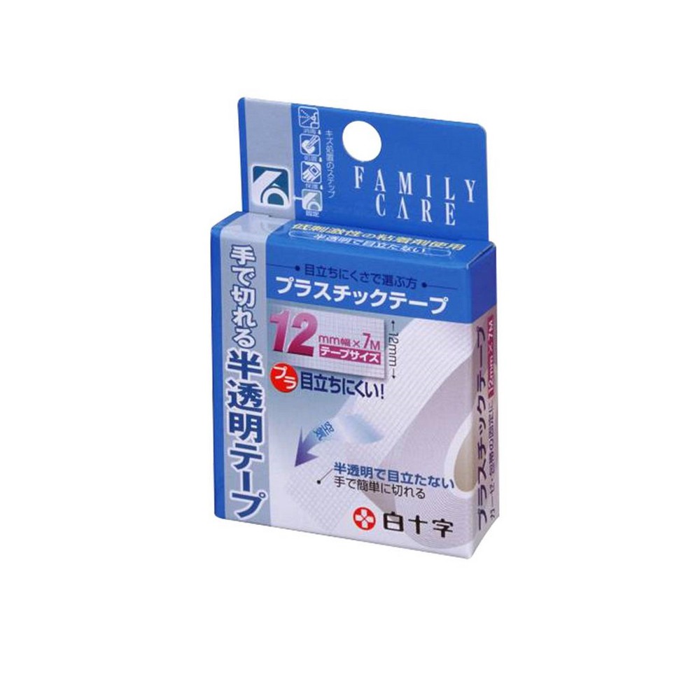 白十字 半透明低敏透氣膠帶12mmx7M-醫療用黏性膠帶(未滅菌)-市價$75