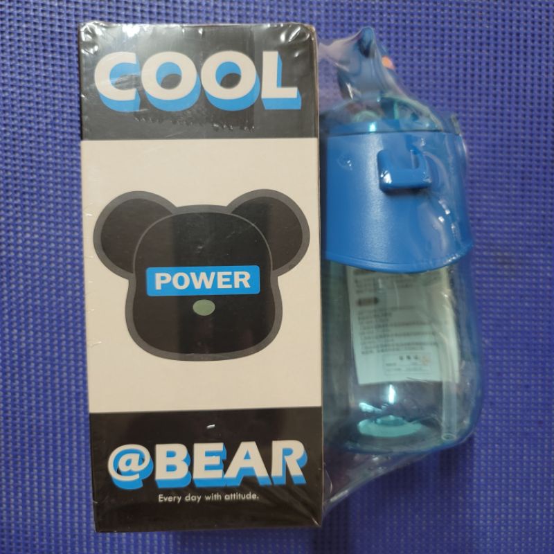 ↖☆婍婍小舖☆↘ 轉賣 全新未拆POWER COOL @BEAR 能量熊吸管杯  630ML 掛繩水壺 彈跳水壺 水杯