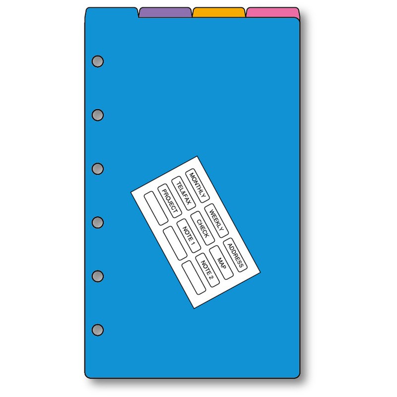 Raymay 達文西系列 索引分隔板4色 6孔口袋尺寸 萬用手冊 手帳用 DPR4288 宣弟精品文具館
