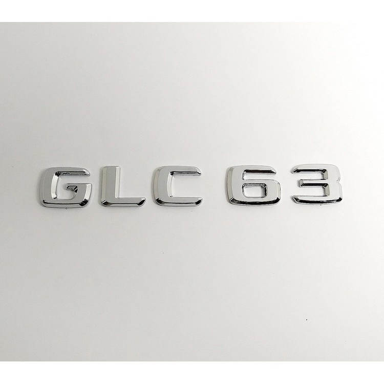 BENZ 賓士 GLC 新款字體 GLC63 後廂字貼 字標 字貼 電鍍銀 平面 字體高度23mm