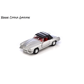 【Renne Corsa Garage】正賓士原廠 190SL迴力模型玩具車 銀、黑兩色可選 1/38