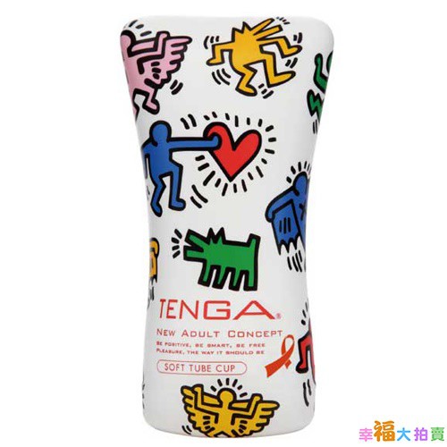 日本TENGA Keith Haring漫畫款 軟質快感型飛機杯自慰杯