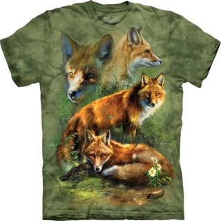 【現貨】【摩達客】美國進口The Mountain 紅狐群 純棉環保短袖T恤