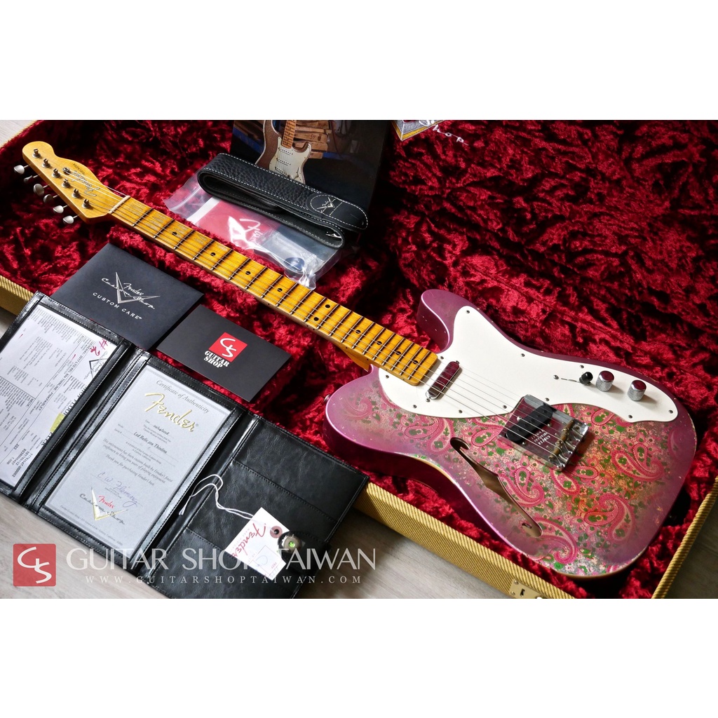 限定版Fender C/S 50's Thinline Telecaster Relic-Pink Paisley