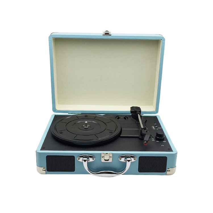 【保固一年】 LP 發燒入門黑膠唱片機 家居擺件電唱機 藍牙黑膠唱片留聲機 USB皮箱復古電唱機手提音箱 LP唱片機