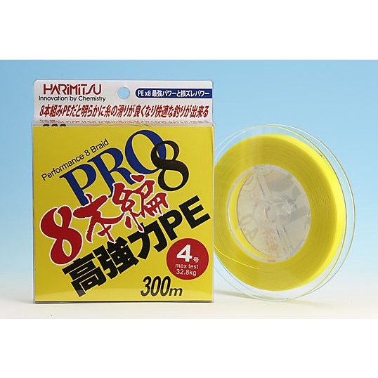 Harimitsu 泉宏pe線高拉力pro8 黃色300米 高強力8本編海釣場pe 軟絲布線 蝦皮購物