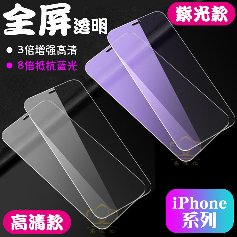 滿版適用於 iPhone12 Pro Max玻璃貼i14 XS XR 蘋果i7i8 Plus抗紫光保護貼螢幕保護膜13