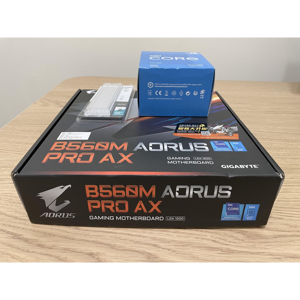 i5-11400f, b560m aorus pro ax, Klevv 3200 8gb*2, Antec P110