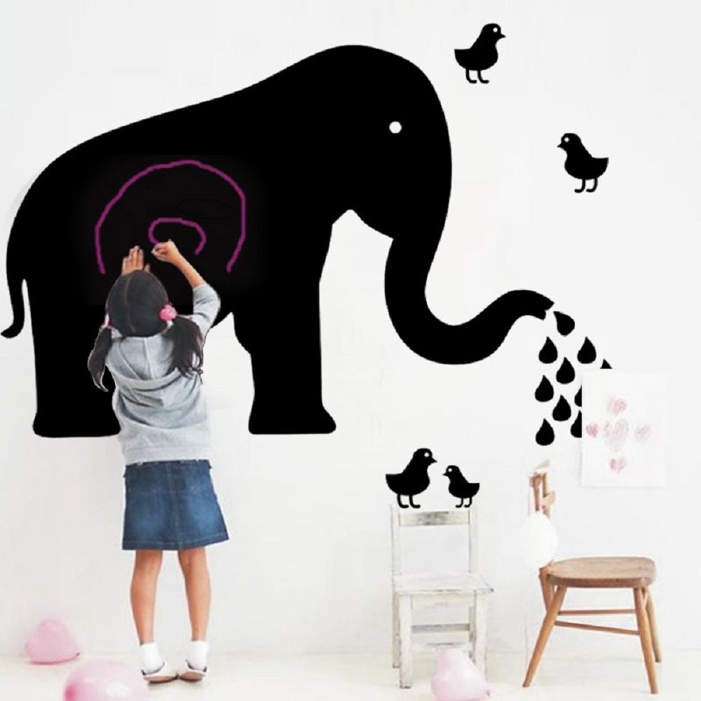 可愛大象造型黑板貼 60x90cm