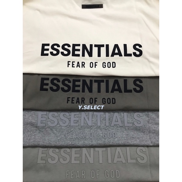 FOG Essentials 2021 S/S 新款 黑標 背後字體 短袖 短T 月岩灰 奶油白 灰褐 黑色