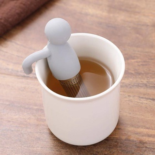 【橙月家居】矽膠個性泡茶過濾器304不銹鋼泡茶器創意茶漏可愛懶人泡茶器小人