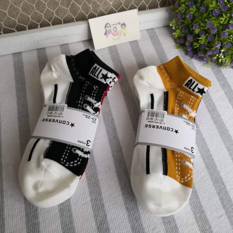 ♥︎MAYA日雜♥︎日本 CONVERSE 鞋履設計 造型 短襪 襪子 三件組