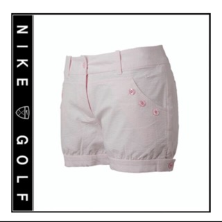 NIKE GOLF 條紋粉紅色短褲