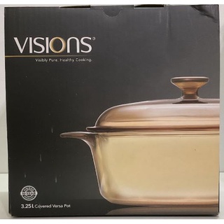 🔥全新🔥 [美國康寧 Visions] 3.25L雙耳 晶彩透明鍋 / 耐熱玻璃鍋