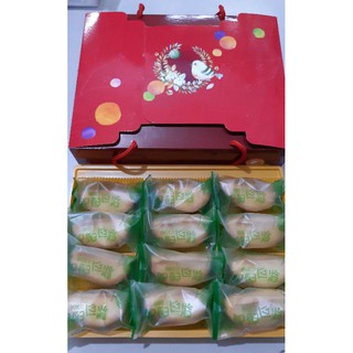 **好味屋**手提禮盒~朋富~臺灣造型土鳳梨酥禮盒（12入）~哈密瓜口味~420公克~蛋奶素~超取1次最多6盒~