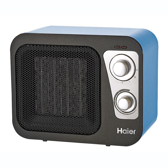 三重安全自動斷電 Haier 海爾 復古陶瓷電暖器HPTC906B藍色/限量最後二台 保溫 取暖 電暖爐 火爐 噪音小