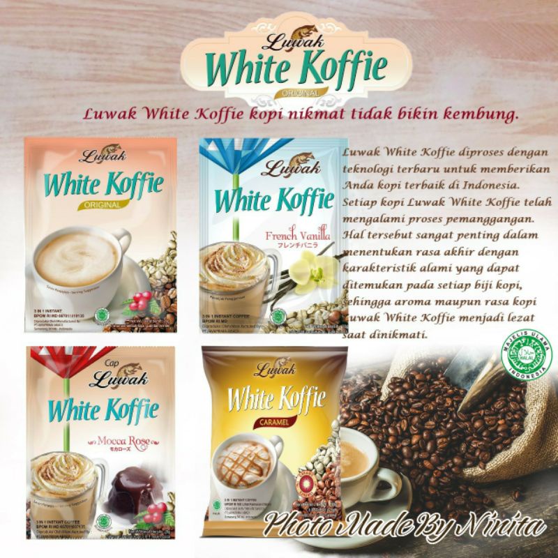 Kopi Luwak White Koffie Bag 10x20gr 印尼 麝香貓 白咖啡 咖啡粉
