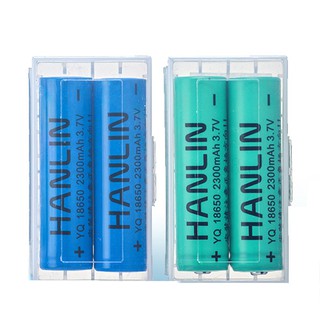 HANLIN-18650(一組2顆) 充電式鋰電池 2300mah BSMI認證 尖頭 平頭 USB 電池充電槽