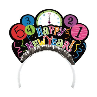 派對城 現貨【髮箍1入-倒數新年快樂】 歐美派對 派對裝飾 穿戴 派對帽新年 跨年 尾牙 派對佈置 拍攝道具