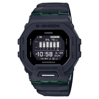 【 CASIO】G-SHOCK G-SQUAD藍牙智慧連結系列 黑色方形數位運動錶 GBD-200UU-1 台灣公司貨