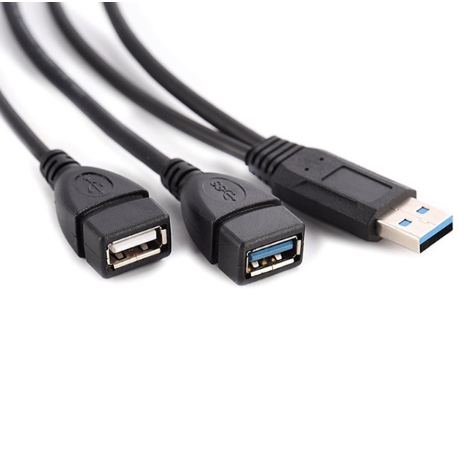 【勁昕科技】USB3.0延長線公對母數據充電線接隨身碟網卡硬碟USB公轉2母二合一線