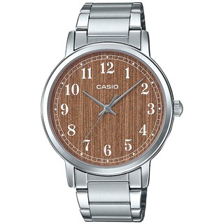 CASIO 簡約木紋紋面設計指針錶LTP-E145系列-皮帶/鐵帶共2款