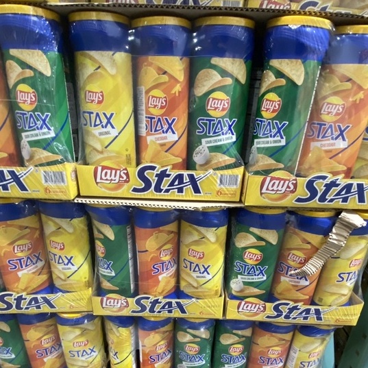 &gt;&gt;好市多代購&lt;&lt;樂事罐裝洋芋片 6罐入共949.6公克 LAY'S STAX POTATO CHIPS