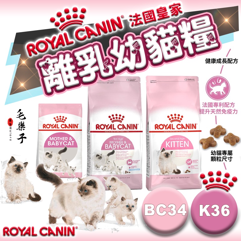 Royal Canin 皇家 K36 BC34 貓糧 飼料 幼貓糧 離乳貓 哺乳貓 孕母貓 小包裝 400g 2kg