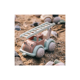 瑞典Viking toys踩不壞/不刮手的維京玩具-Ecoline莫蘭迪色救援雲梯車-22cm(20-89111)玩沙