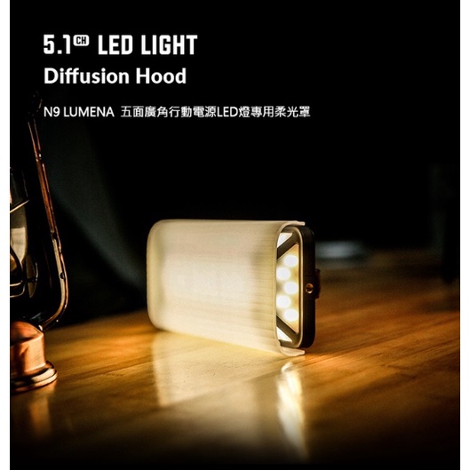 N9 LUMENA PRO 五面廣角行動電源LED燈專用柔光罩