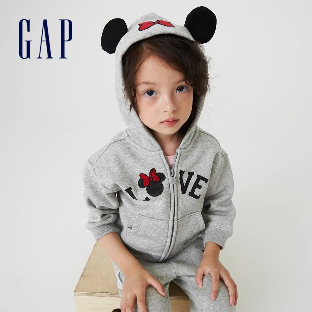 Gap 女幼童裝 Gap x Disney迪士尼聯名 連帽外套-灰色(731832)