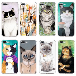可愛的貓手機殼 iphone 7/ 7 plus iphone 11 適用於軟矽膠殼 TPU 保護套