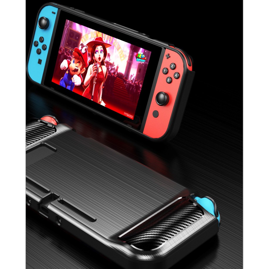 Nintendo switch 碳纖維拉絲硅膠套switch Lite 歐美熱銷保護殼switch Lite