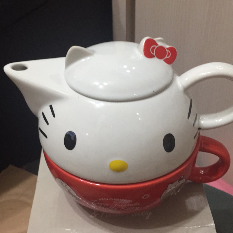 Hello Kitty頭型下午茶杯壺組