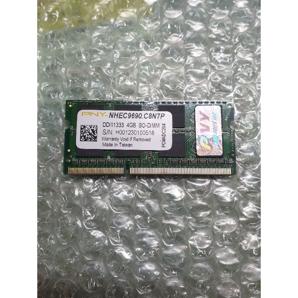 含稅 各大廠牌隨機出貨 筆電記憶體  雙面 1.5V DDR3 1333 10600 4G 二手個人保個一個月 707