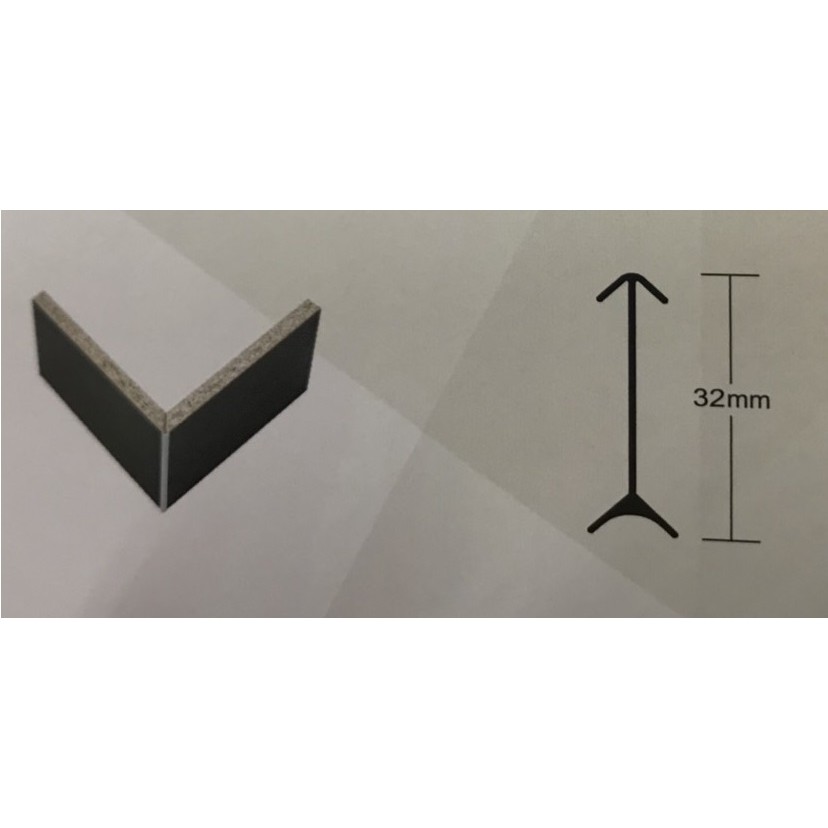 踢腳板轉角連接件 45度 18mm板用